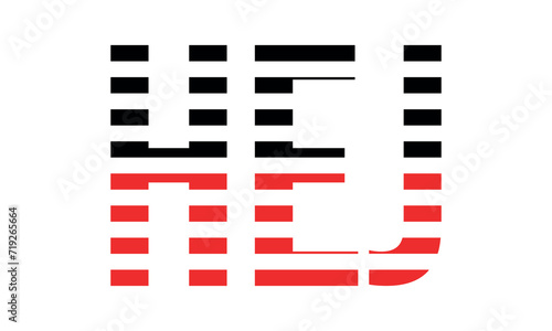 HEJ three initial letter iconic line negative space minimal logo design vector template. monogram, abstract, wordmark, business, typography, minimalist, brand, company, flat, modern, unique, simple