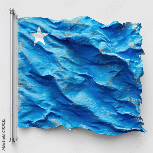 Northern Mariana Islands Flag Djibouti Waving, 3d illustration