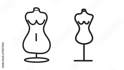 Icone mannequin isolated on white background