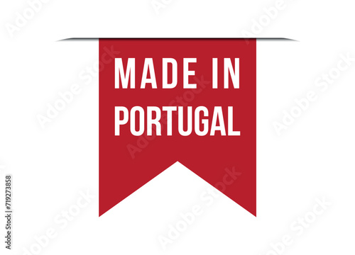 Made in Portugal red banner design vector illustration