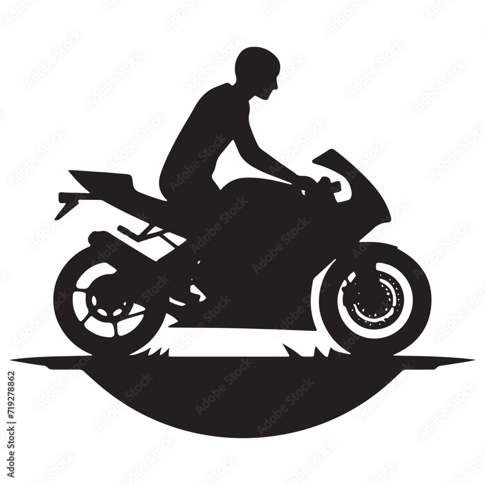 Pedal Power: Person Riding Bike Silhouette Collection Emphasizing the Strength and Power of Pedaling - Riding Bike Illustration - Bike Riding Vector - Rider Silhouette
