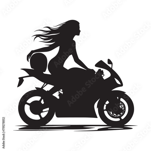 Silhouetted Trails: Person Riding Bike Silhouettes on Various Scenic Trails - Riding Bike Illustration - Bike Riding Vector - Rider Silhouette
