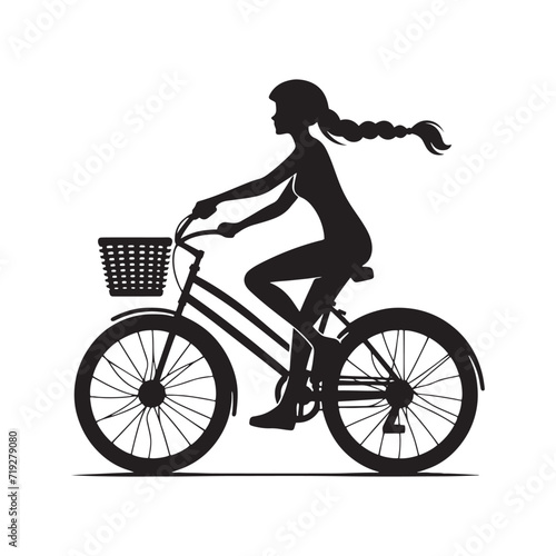 Dynamic Motion: A Collection of Person Riding Bike Silhouettes in Various Expressive Poses - Riding Bike Illustration - Bike Riding Vector - Rider Silhouette
