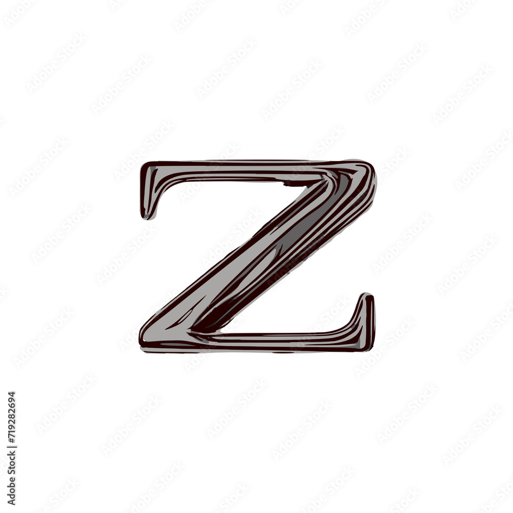 Fototapeta premium Unique alphabet letter design with transparent background