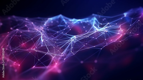 A background in 3d that is abstract and has a flowing plexus design