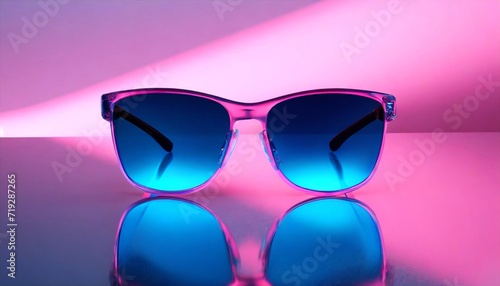 pink sunglasses on a pink background