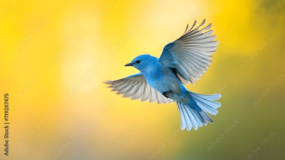 Graceful Bluebird Soaring on a Golden Sunrise Graceful Bluebird Soaring on a Golden Sunrise