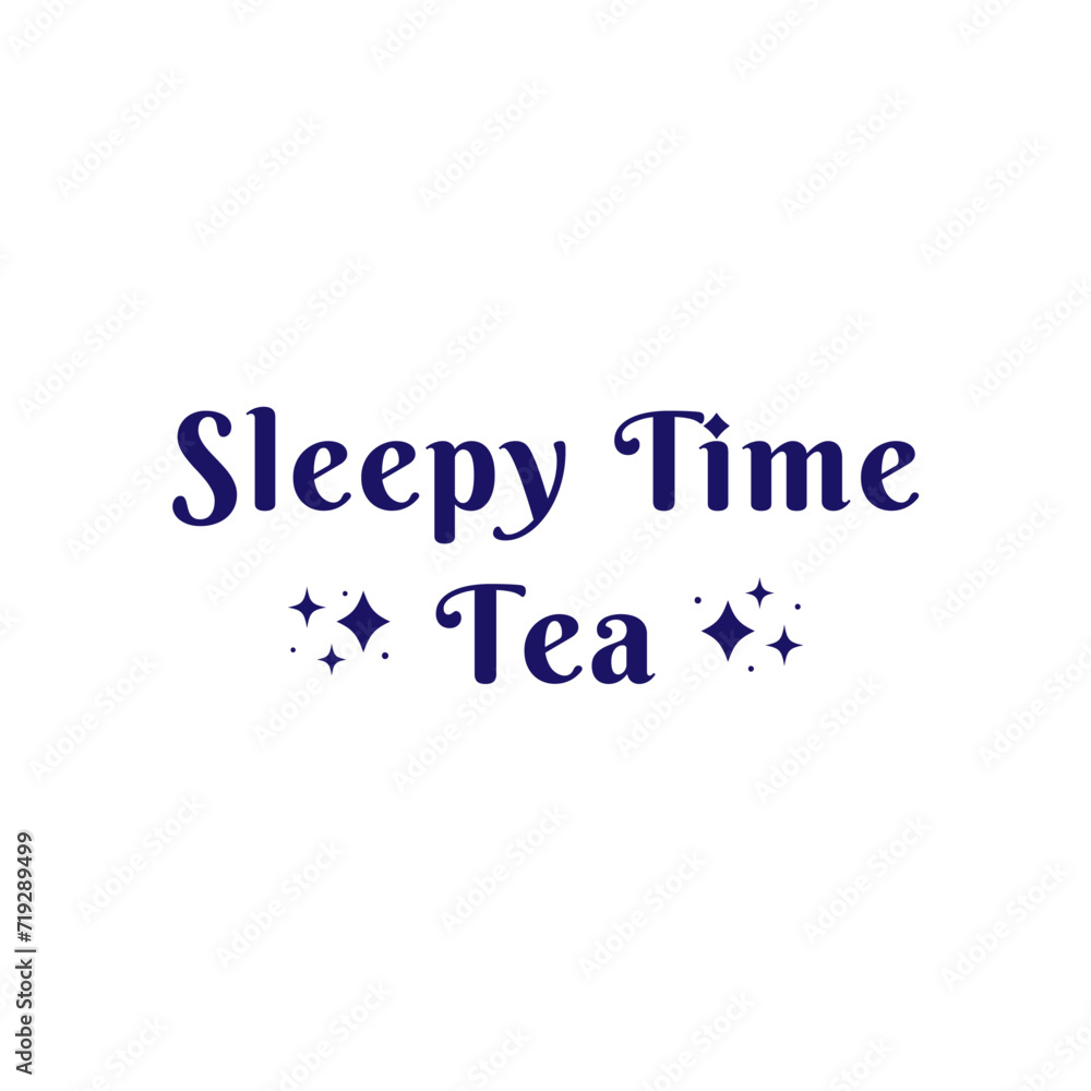 Creative logo design for tea which helps to sleep well. Tea logo in white background. Sleepy time tea.