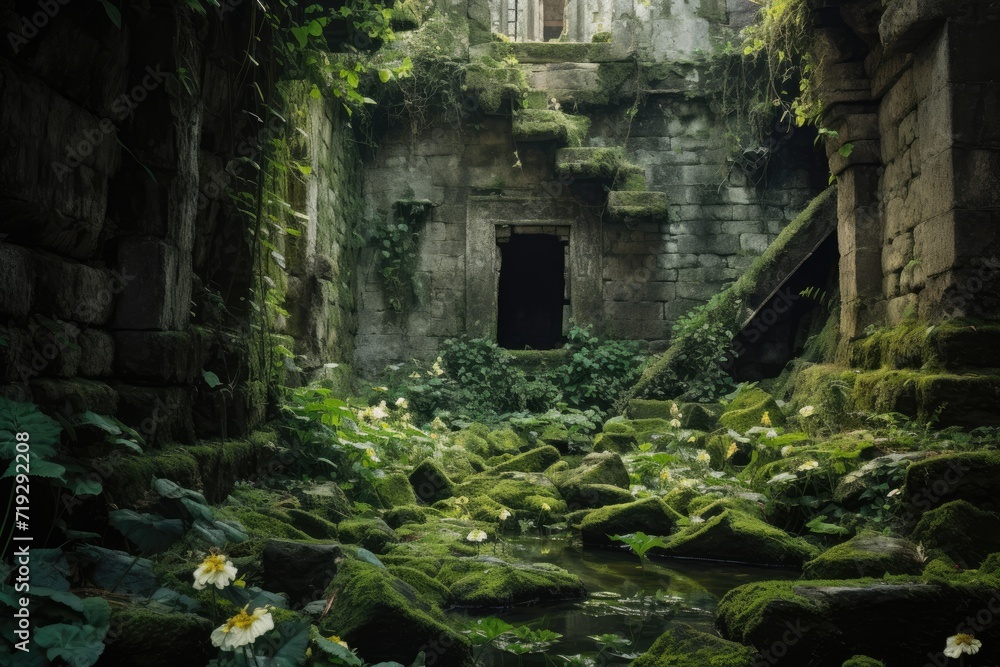 Ancient Temple Lost Among Overgrown Thickets Ancient Temple Lost Among Overgrown Thickets