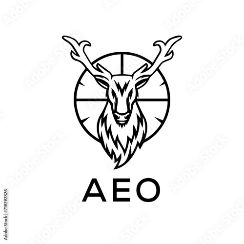 Fototapeta Naklejka Na Ścianę i Meble -  AEO  logo design template vector. AEO Business abstract connection vector logo. AEO icon circle logotype.
