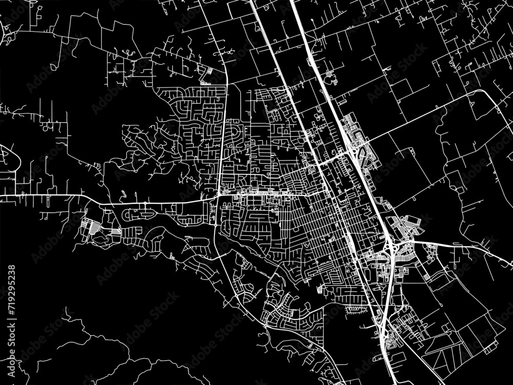 Vector road map of the city of Gilroy California in the United States ...