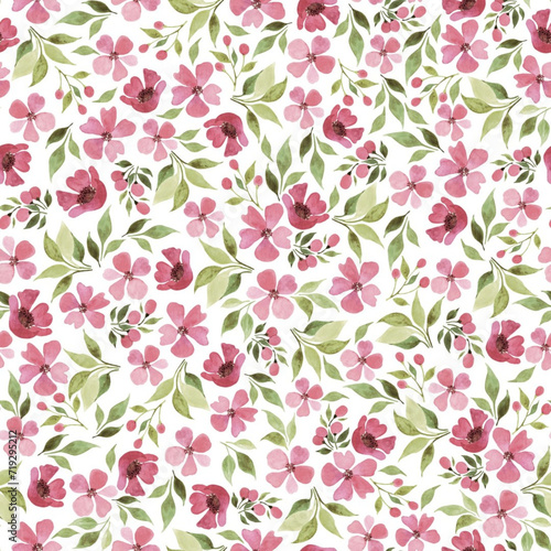seamless pattern print textile floral design art fabric illustration © Rian