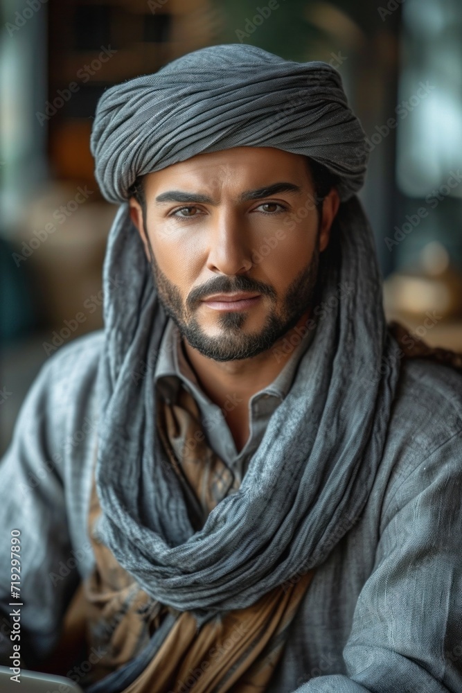 Portrait of a stylish and handsome Arabian man, expressing a range of emotions with modern fashion. Portrait of a stylish and handsome Arabian man, expressing a range of emotions with modern fashion.
