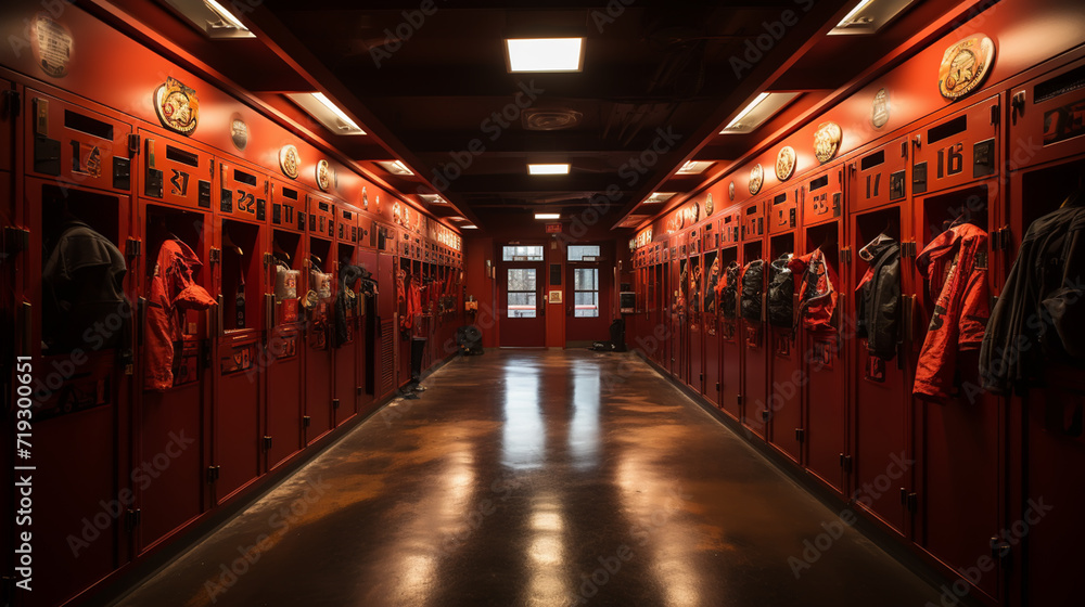 Firefighter locker room