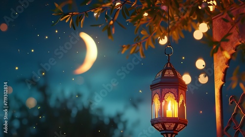 Realistic Ramadan kareem background