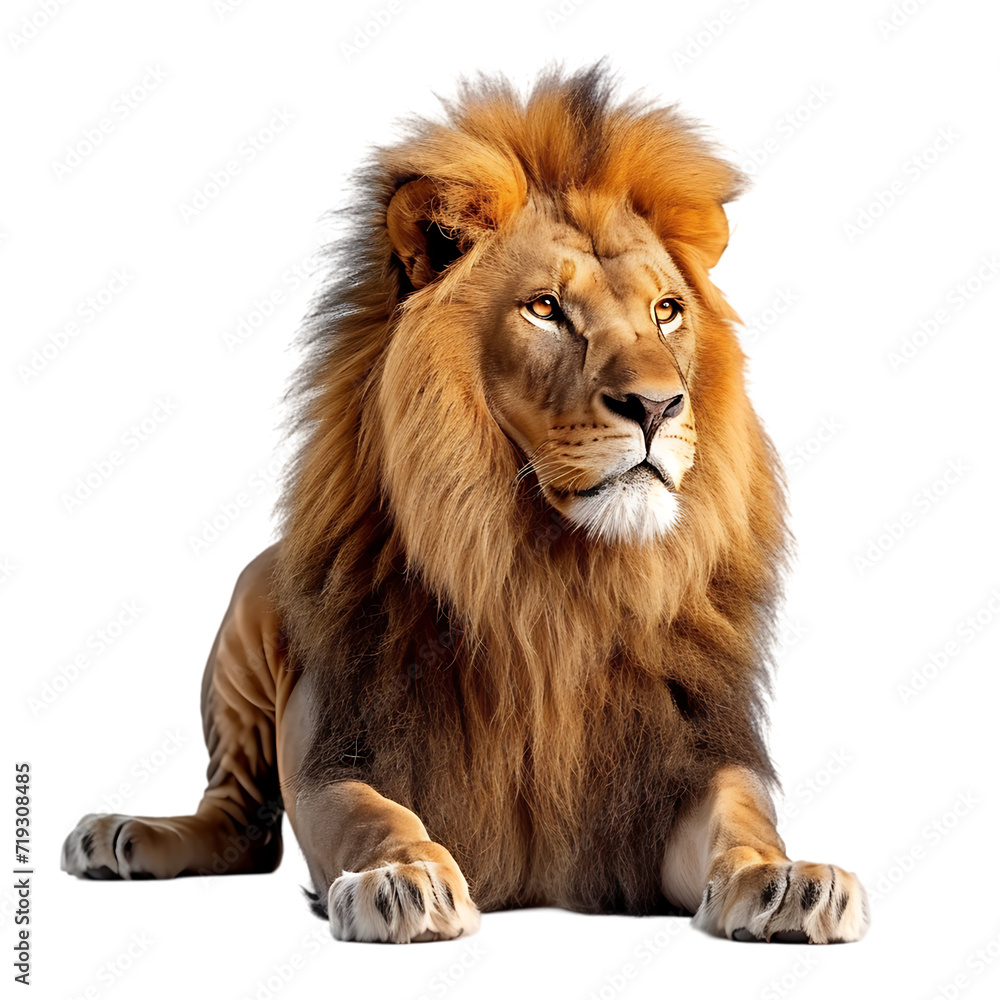 lion isolated on a transparent or white background, png	