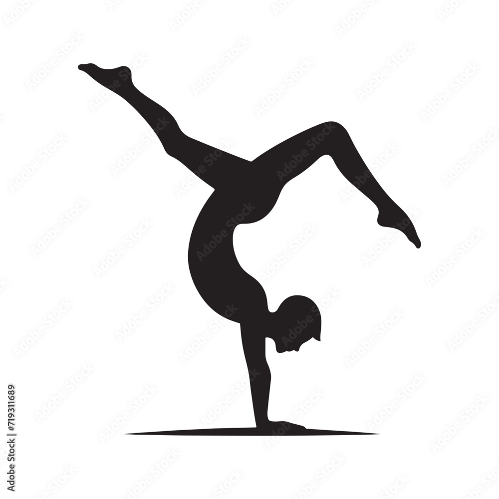 Dynamic Equilibrium: Handstand Vector in a Display of Perfect Balance and Poise - Handstand Silhouette - Handstand Illustration - Person Silhouette
Dynamic Equilibrium: Handstand Vector in a Display of Perfect Balance and Poise - Handstand Silhouette - Handstand Illustration - Person Silhouette