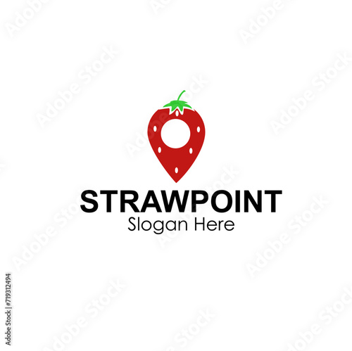 strawpoint logo design concept