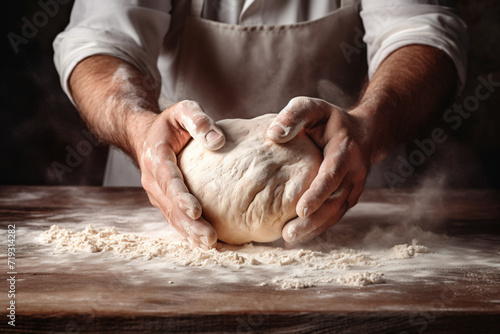 the hand is making a ball of dough, in the style of fine art photography