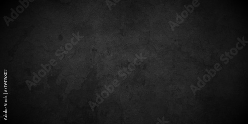 Abstract Dark black stone blank wall grunge marble stone charcoal backdrop background. black rough retro grunge counter tops. dark texture chalk board and cracked wall black board banner background.