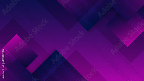 Dark blue and purple gradient background with diagonal geometric shape and line. vector illustration