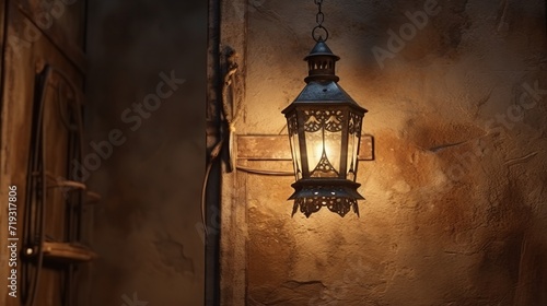 Typically Arabian lamp or lantern illustration of Ramadan