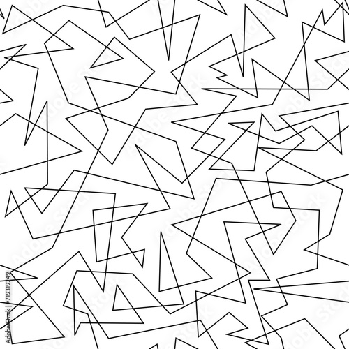 Black and white geometric random lines pattern