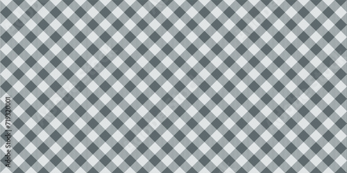 Grey gingham pattern - vector checkered texture