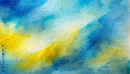 blue and yellow watercolor background texture