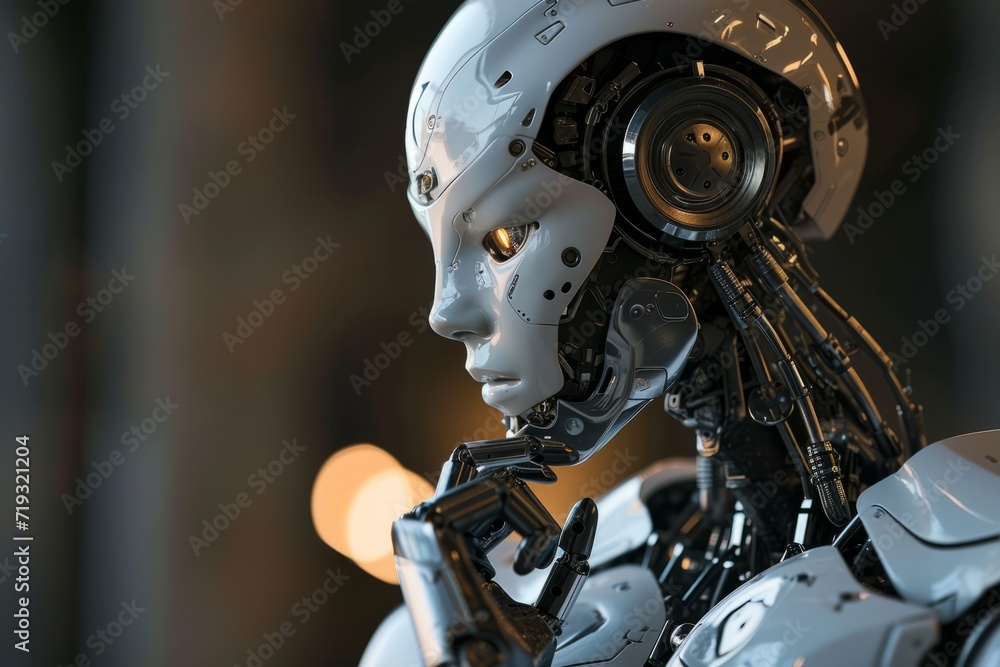 Photo of the futuristic robot with artificial intelligence Photo of the futuristic robot with artificial intelligence