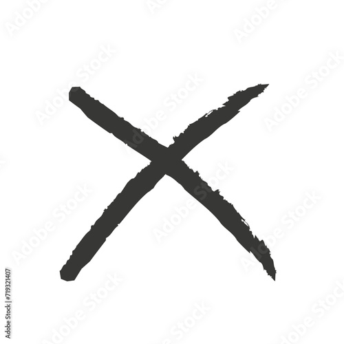 Vector grunge X mark