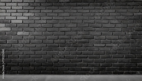 black brick wall panoramic background