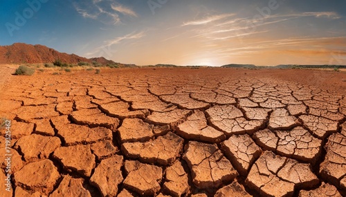 cracked land on hot sunny weather el nino