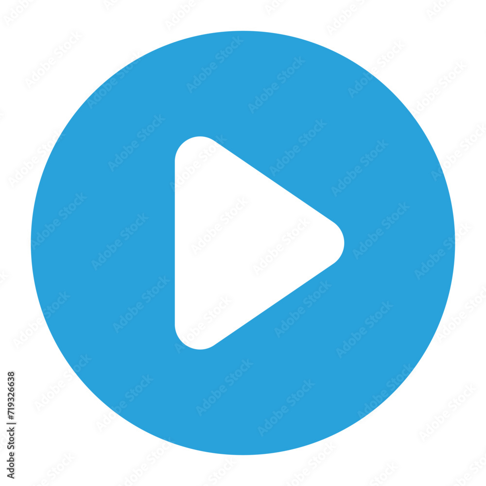 Blue Play button icon in trendy flat style isolated on white background. Blue play button Vector illustration sign on a white. Media, web and play symbol logo design, Digital Video Logo Template. Blue Play button icon in trendy flat style isolated on white background. Blue play button Vector illustration sign on a white. Media, web and play symbol logo design, Digital Video Logo Template.