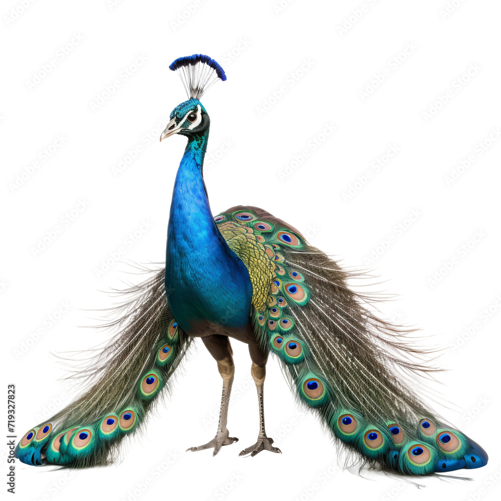 Fototapeta premium peacock isolated on white background