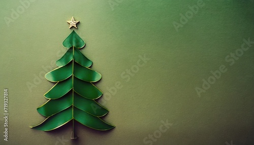 minimalist background with christmas tree