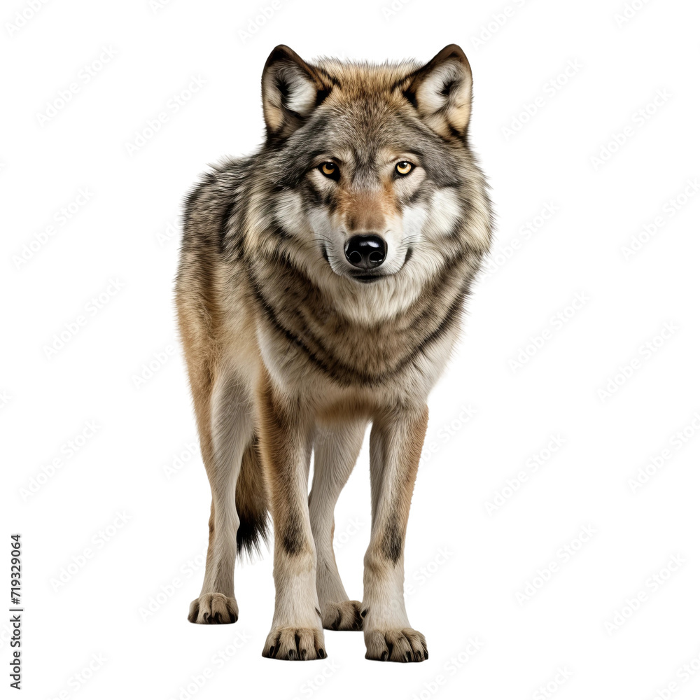 Fototapeta premium wolf isolated on white background