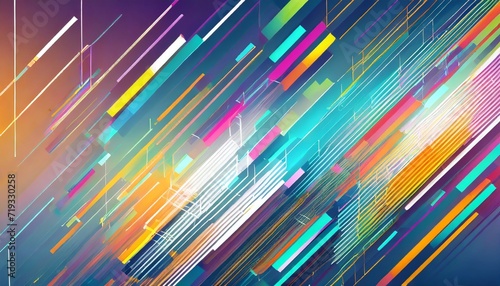 colorful linear movements abstract graphic poster webpage ppt background