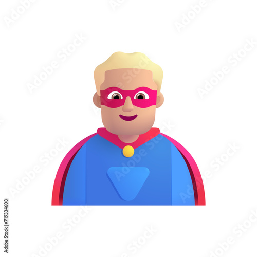 Man Superhero: Medium-Light Skin Tone
