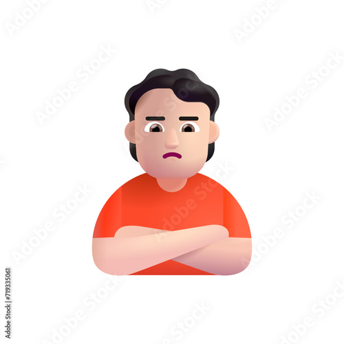 Person Pouting : Light Skin Tone