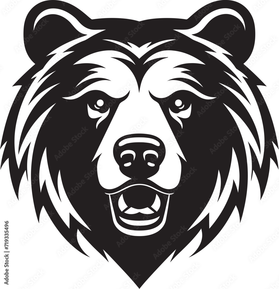 Serene Wilderness Black Bear Vector GraphicNatures Artistry Wild Bear Vector Design