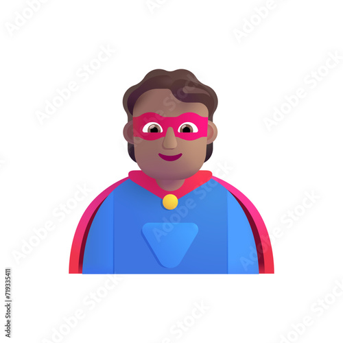 Person Superhero: Medium Skin Tone