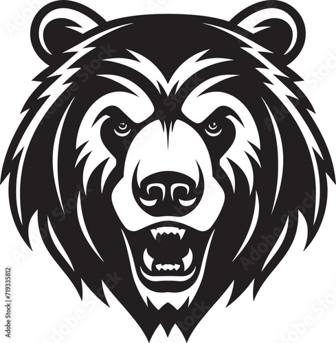 Bold and Free Wild Bear Vector ArtLively Elegance Black Bear Vector Design