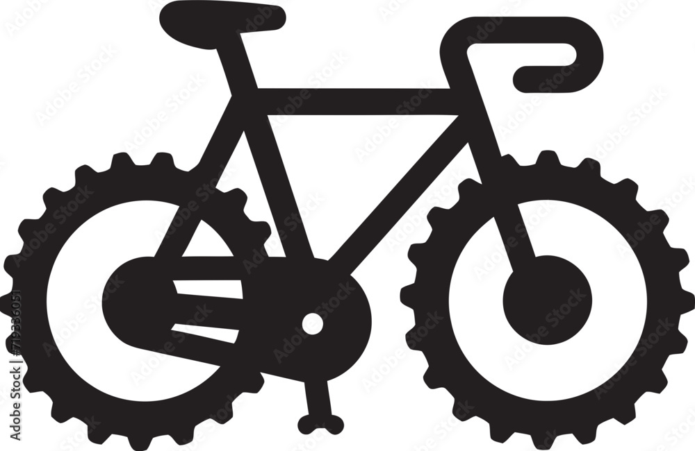Chic Cycle Black Vector SeriesBlackout Bikes Vector Illustration Set