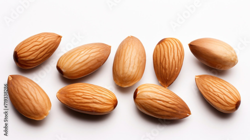 Almond Kernels isolated on white background.