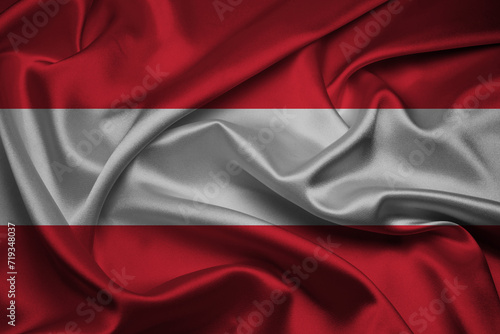 Flag Of Austria  Austria flag  National flag of Austria. Fabric and texture flag of Austria.