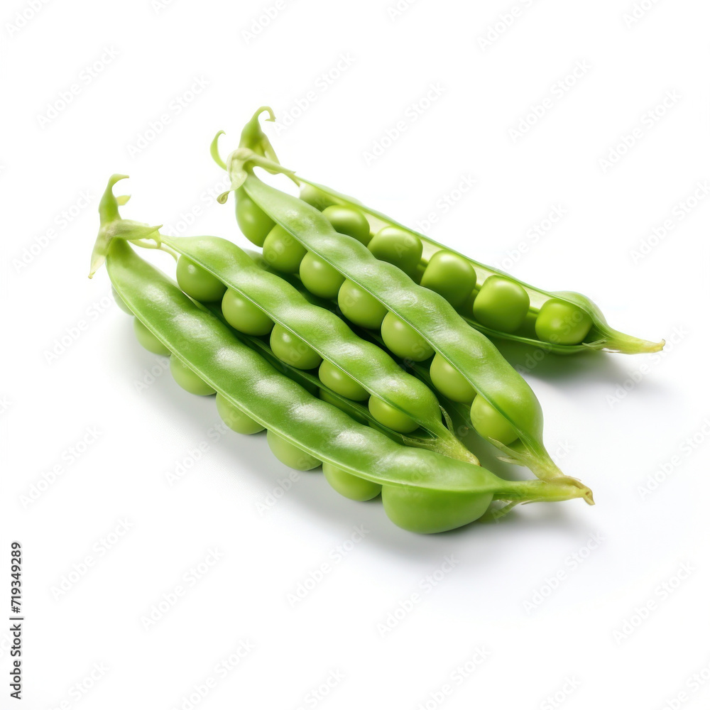 Green peas in the pod isolated on white background. Green peas in the pod isolated on white background.