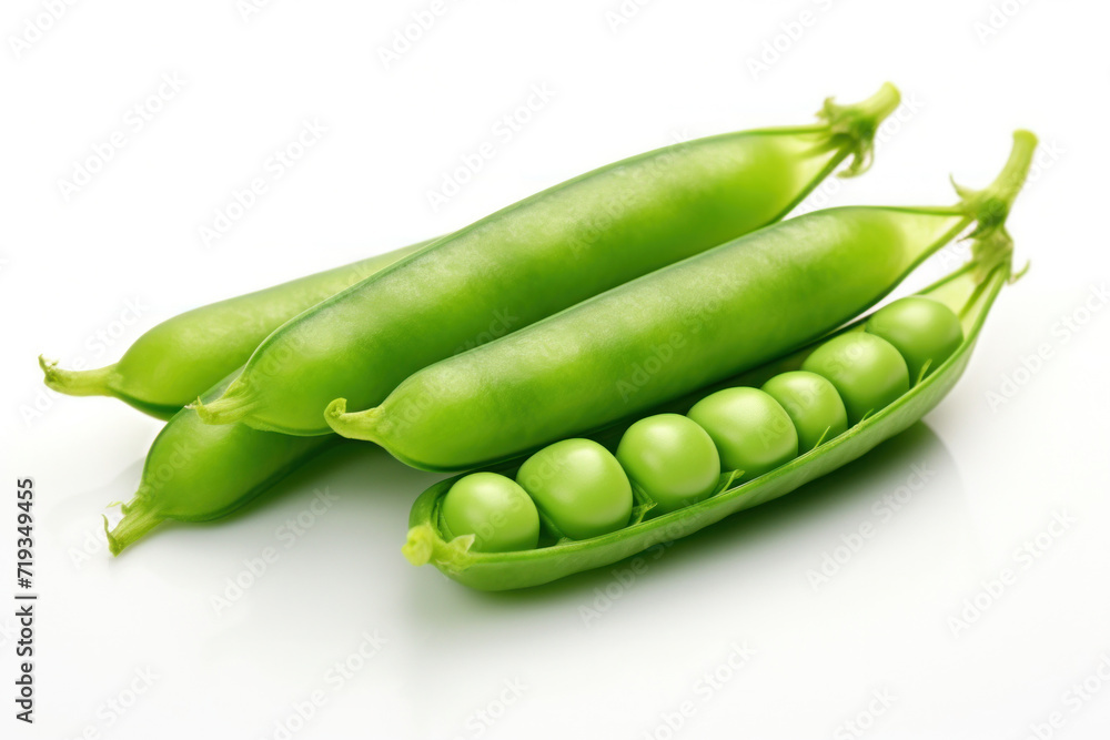 Green peas in the pod isolated on white background. Green peas in the pod isolated on white background.