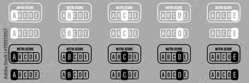 Nutri- Score Label Set Icons