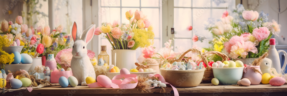 Charming Easter Celebration in Rustic Kitchen